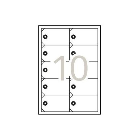 Etiquetas colgantes imprimibles 98 x 57 mm 10 hojas