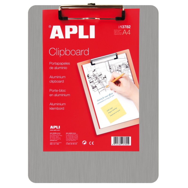 CLIPBOARD  A4 de aluminio para portapapeles