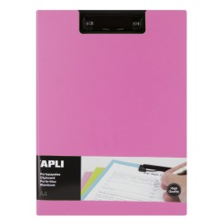 CLIPBOARD  Portapapeles con solapa premium color rosa A4