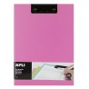 CLIPBOARD  Portapapeles con solapa premium color rosa A4