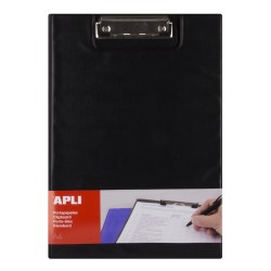 CLIPBOARD Portapapeles con solapa color negro A4