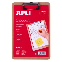CLIPBOARD A5 de madera para portapapeles