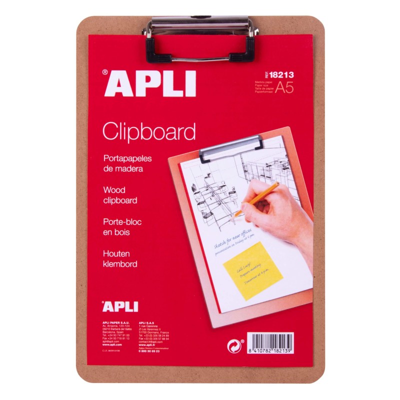 CLIPBOARD A5 de madera para portapapeles