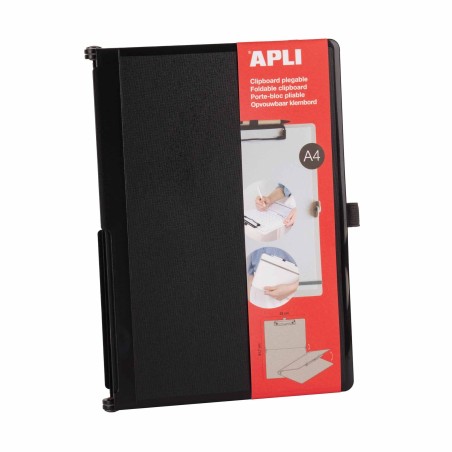 CLIPBOARD Carpeta plegable A4 Negro