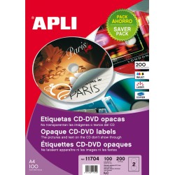 Bolsa Etiquetas Apli CD OPACAS 100 hojas