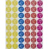 Etiquetas de descuento -30%/-70% Ø 24 mm 5 hojas 10 bolsas