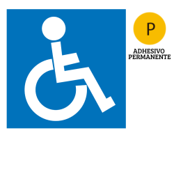 Cartel autoadhesivo personas con movilidad reducida