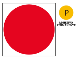 Autoadhesivo para ventanas punto rojo