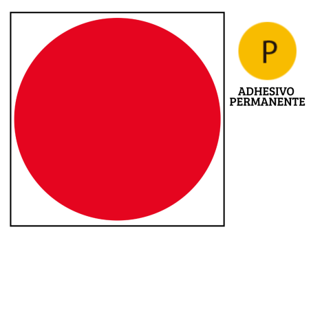 Autoadhesivo para ventanas punto rojo