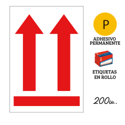 Etiquetas en rollo Posición vertical