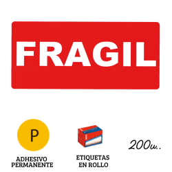 Etiquetas Adhesivas de logística Frágil