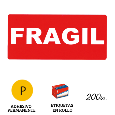 Etiquetas Adhesivas de logística Frágil