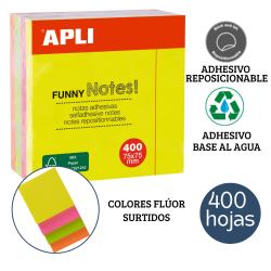 Notas adhesivas FUNNY 75 x 75 mm.