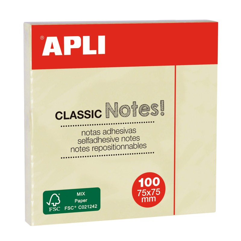 Notas adhesivas CLASSIC 75 x 75 mm