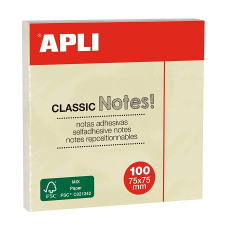 Notas adhesivas CLASSIC 75 x 75 mm