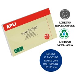 Notas adhesivas CLASSIC 125 x 75 mm
