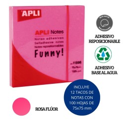 Notas adhesivas 75 x 75 mm de colores