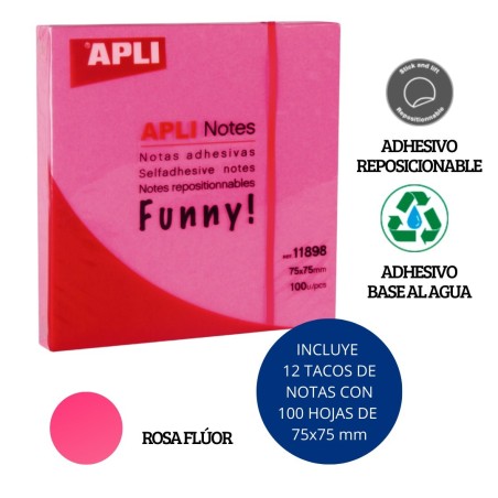 Notas adhesivas 75 x 75 mm de colores
