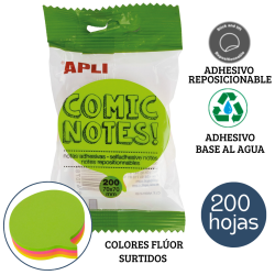 Notas adhesivas comic 70 x 70 mm