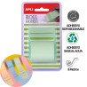Rollo dispensador de nota adhesiva 50 mm x 8 m color verde pastel