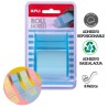 Rollo dispensador de nota adhesiva 50 mm x 8 m color azul pastel