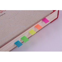 Índices adhesivos film 45 x 12 mm 5 colores fluorescentes