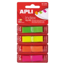 Índices adhesivos film Zigzag 45 x 12 mm colores fluor