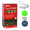 Rotulador tiza líquida punta redonda 5,5 mm verde 12 u.