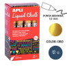 Rotulador tiza líquida punta redonda 5,5 mm oro 12 u.