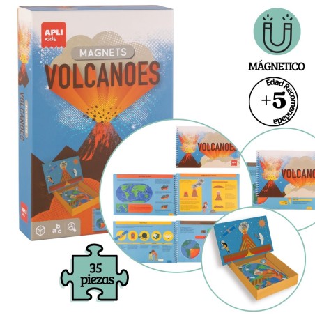 Juego educativo magnets volcanes