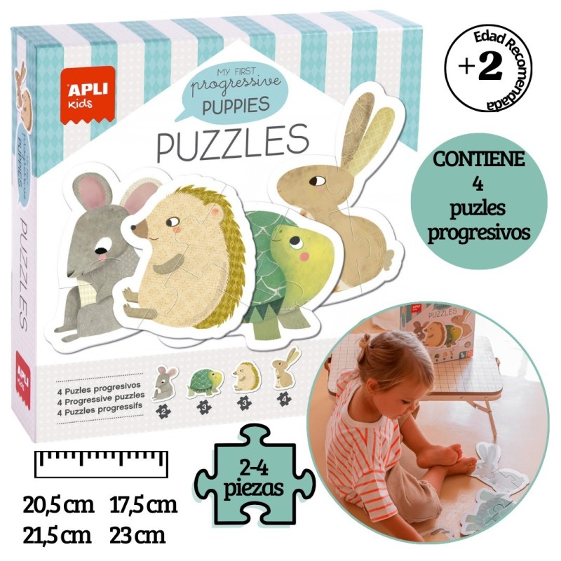 Juego educativo mis primeros puzles mascotas