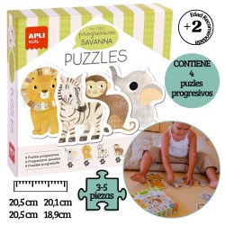 Juego educativo mis primeros puzles sabana