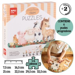Juego educativo mis primeros puzles animales de granja