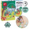 Puzle Trio Animales y su hábitat