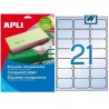 Etiquetas Adhesivas Transparentes Apli 63,5x38,1 10H