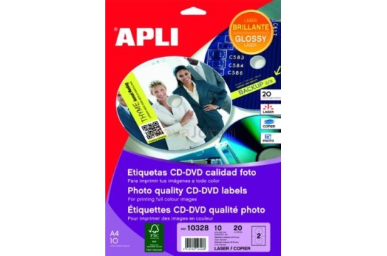 Etiquetas adhesivas para imprimir Multimedia para CD/DVD ✅ 